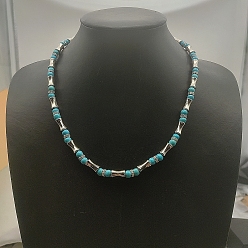 Бирюза Женское ожерелье из бамбуковых и пластиковых бусин