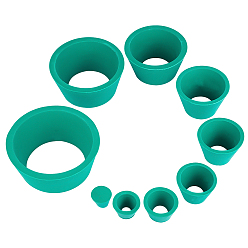 Light Sea Green Rubber Filter Adapter Cones Set, Buchner Funnel Flask Adapter Set, Tapered Collar, Light Sea Green, 17~82x14~33mm, 9pcs/set