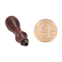 Letter P DIY Letter Scrapbook Brass Wax Seal Stamps and Wood Handle Sets, Letter.P, 25x14mm, 75mm