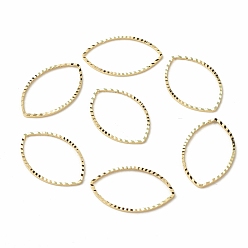 Echt 24 k vergoldet Messing Verbinderring, langlebig überzogen, cadmiumfrei und bleifrei, Pferd Auge, echt 24 k vergoldet, 21x13x1 mm, Innendurchmesser: 19x12 mm