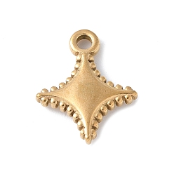 Настоящее золото 18K 304 подвески из нержавеющей стали, звезда очарование, вакуумное покрытие pvd, реальный 18 k позолоченный, 18.5x15x3 мм, отверстие : 2 мм