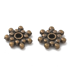 Античная Бронза Бусины разделители из сплава , без кадмия и без свинца, цветок, античная бронза, 9x2 мм, отверстие : 1.4 мм, Около 2777 шт / 1000 г