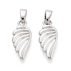 Платина Латунные подвески, крылатые прелести, платина, 16.5x7x1.5 мм, отверстие : 4.5x2.5 мм