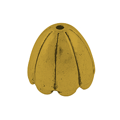 Античное Золото Тибетский сплав стиля мульти-лепесток крышки шарика,, без кадмия, без никеля и без свинца, античное золото , 17.5x16 мм, отверстия: 2 мм, Внутренний диаметр: 13 мм, о 125 шт / 1000 г