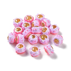 Сливовый Непрозрачные акриловые бусины, бусины ручной работы, с эмалью, слива, 14~15x18~20x18~20 мм, отверстие : 2~3 мм