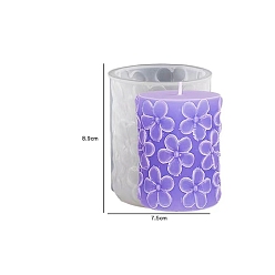 White DIY Silicone Candle Molds, For Candle Making, Flower, White, 7.5x8.9cm