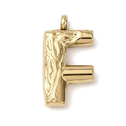 Letter F 304 подвески из нержавеющей стали, письмена, ионное покрытие (ip), Буква F, 22x12x4.5 мм, отверстие : 2.5 мм