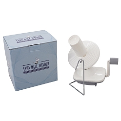 Белый Пластиковая ручная намотка клубков пряжи, портативный ручной вращатель для клубков пряжи, белые, 137x147 мм