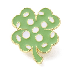 Клевер Эмалевые булавки, булавки для лацканов из сплава для одежды рюкзака, клевер, 29x25 мм