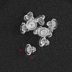 Column 500Pcs Plastic Ear Nuts, Earring Backs, Column, 4x4mm