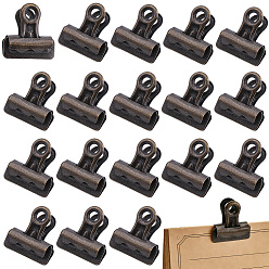 Antique Bronze 20Pcs Iron Clips for Office & School, Antique Bronze, 27x26x12.5mm