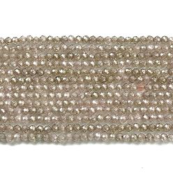 Верблюжий Бусины из кубического циркония, граненые круглые, верблюжие, 2 мм, отверстие : 0.6 мм, около 187 шт / нитка, 14.76 дюйм (37.5 см)