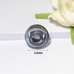 Серый Подвески лэмпворк ручной работы, подвеска в виде флакона духов, нефритовый шарм в форме пончика, серые, 20x20 мм