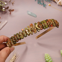 Унакит Натуральные унакитовые резинки для волос, корона для волос, для женщин девушек, 250x170x50 мм