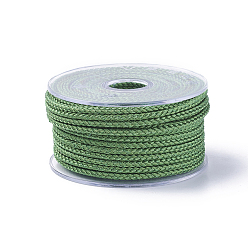 Зеленый лайм Плетеный стальной трос, ювелирные изделия DIY делает материал, с катушкой, зеленый лайм, около 5.46 ярдов (5 м) / рулон, 3 мм