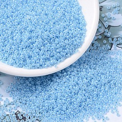 (RR523) Blue Ceylon Миюки круглые бусины рокайль, японский бисер, (rr 523) синий цейлон, 11/0, 2x1.3 мм, Отверстие : 0.8 мм , около 5500 шт / 50 г