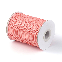 Salmon Korean Waxed Polyester Cord, Salmon, 1mm, about 85yards/roll