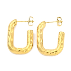 Настоящее золото 18K Ионное покрытие (ip) 304 серьги-гвоздики из нержавеющей стали, реальный 18 k позолоченный, 28x19 мм