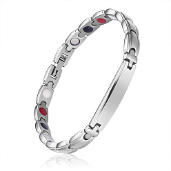 Нержавеющая Сталь Цвет 304 браслеты для часов цепочка из нержавеющей стали пантера, с группы часы застежками, цвет нержавеющей стали, 7-7/8 дюйм (20 см)