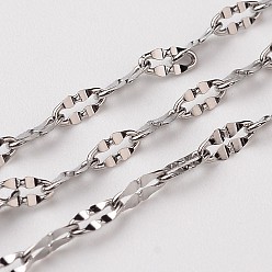 Нержавеющая Сталь Цвет Устойчивы к потускнению 304 цепи из нержавеющей стали, разорванные цепи, пайки, с плоской овальной разъем, цвет нержавеющей стали, 4.5x2 мм