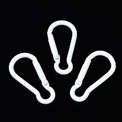 Белый Алюминия скалолазание карабинов, ключевые застежками, белые, 46x22.5x4.5 мм, внутренний диаметр: 39x16 мм