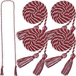 Темно-Красный Вешалка для холостяцкого платья с двухсторонними кисточками и бахромой из полиэстера, на выпускной, темно-красный, 1640 мм