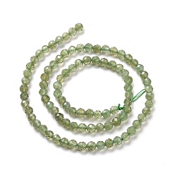 Apatite Perles naturelles apatite brins, facette, ronde, 4mm, Trou: 0.7mm, Environ 93~94 pcs/chapelet, 15.35~15.55 pouce (39~39.5 cm)
