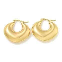 Золотой Ионное покрытие (ip) 304 серьги-кольца из нержавеющей стали для женщин, золотые, 28x8 мм