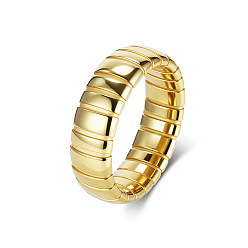 Золотой Текстурированные неровные 304 кольца из нержавеющей стали, золотые, размер США 9 (18.9 мм)