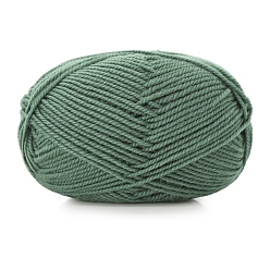 Темный Морско-зеленый Пряжа для вязания из шелка и шерсти, для одежды шарфы свитера шали шапки, темно-зеленый, 0.5~1.2 мм, около 102.80 ярдов (94 м) / моток