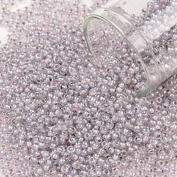 (786) Inside Color AB Crystal/Pale Lavender Lined Круглые бусины toho, японский бисер, (786) внутри цвет ab кристалл / бледно-лиловый на подкладке, 11/0, 2.2 мм, отверстие : 0.8 мм, Около 50000 шт / фунт