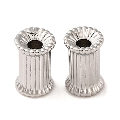 Платина Латунные бусины, без кадмия, без никеля и без свинца, колонка, платина, 9x5.5 мм, отверстие : 2 мм