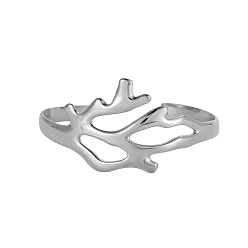 Нержавеющая Сталь Цвет 304 из нержавеющей стали манжеты браслеты, филиал, цвет нержавеющей стали, внутренний диаметр: 2.17 дюйм (5.5 см)