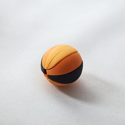 Basketball Резиновая мини модель, аксессуары для кукольного домика с микро-ландшафтом, притворяясь опорными украшениями, баскетбол, 25 мм