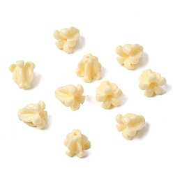 Champagne Gold Синтетических коралловых бусин, окрашенные, цветок, шампанское золото, 11.5~12x11.5~12x12.5 мм, отверстие : 1.6 мм