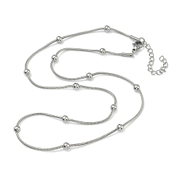 Нержавеющая Сталь Цвет 201 из нержавеющей стали цепи змея ожерелья, цвет нержавеющей стали, 17.76x0.47 дюйм (45.1x1.2 см)