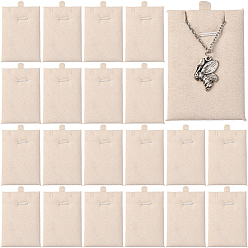 Желтая Старая Ткань  24 шт. подвески из искусственной кожи и губки для ювелирных изделий, кружевные карточки для демонстрации, прямоугольные, старое кружево, 8.3x5.3x0.5 см