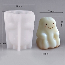 Ghost Силиконовая форма для пищевого желе своими руками, белые, призрак, 81x79x95 мм
