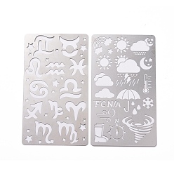 Constellation Carbon Steel Cutting Dies Stencils, for DIY Scrapbooking, Photo Album, Decorative Embossing Paper Card, Matte Platinum Color, Constellation, 176.5x100x0.4mm, 2pcs/set