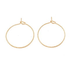 Золотой Ионное покрытие (ip) 316 серьги-кольца из хирургической нержавеющей стали, без никеля , кольца для бокалов вина, золотые, 29x25 мм, штифты : 0.6 мм