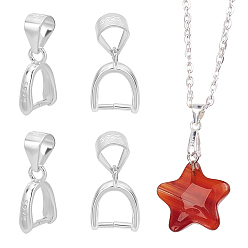 Посеребрённый 4шт. серебряные ледорубы для изготовления подвесок, 925 серебро покрытием, 17x9 мм