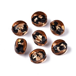 Перу Стеклянные бусины, с фольгой внутри, ручная работа, самородки, Перу, 15~17.5x15.5~18x15.5~18 мм, отверстие : 2~3.5 мм