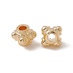 Настоящее золото 18K Латунные бусины, долговечный, фонарь, реальный 18 k позолоченный, 7.5x7.5x5.5 мм, отверстие : 2 мм