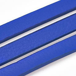 Azul Royal Cordones de cuero de imitación plana, azul real, 9.5x2 mm, aproximadamente 1.09 yardas (1 m) / hebra