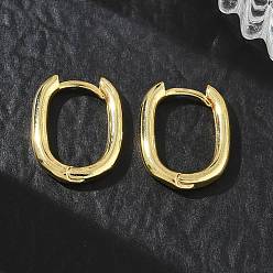Golden Brass Hoop Earrings for Women, U-Shape, Long-Lasting Plated, Rack Plating, Lead Free & Cadmium Free, Golden, 17x13.5x2.5mm