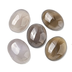 Серый агат Кабошоны из натурального агата, овальные, 30x21.5~22x5~8.5 мм