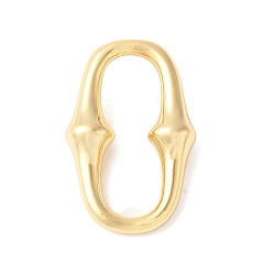 Настоящее золото 18K Латунные соединительные колечки, овальной формы, стойки покрытие, долговечный, без никеля , реальный 18 k позолоченный, 18.5x12x4.5 мм, отверстие : 15x3~5.5 мм