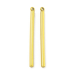 Настоящее золото 18K Ионное покрытие (ip) 304 подвески из нержавеющей стали, подвеска в виде колонны, реальный 18 k позолоченный, 32x2 мм, отверстие : 1.2 мм