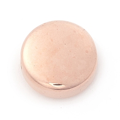 Roségold Ionenbeschichtung (IP) 304 Edelstahlperlen, Flachrund, Roségold, 12x5 mm, Bohrung: 2 mm