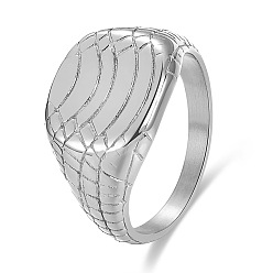 Нержавеющая Сталь Цвет Не тускнеющие модные перстни-печатки из нержавеющей стали для мужчин, узор змейки, цвет нержавеющей стали, размер США 10 (19.8 мм)